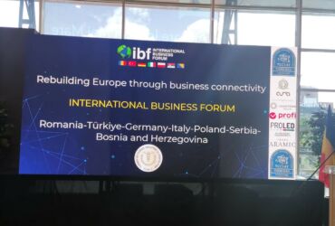 Międzynarodowe Forum Biznesowe w Timiszoarze, baner