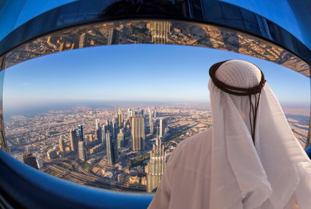 widok z góry na Dubaj