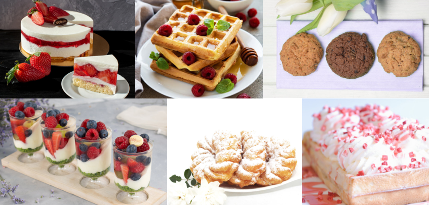 Additives for confectionery, jellies, ice cream, waffles and cookies.