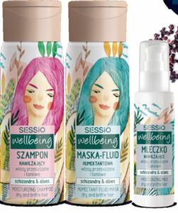 Sessio Wellbeing shampoo, mask and hair milk