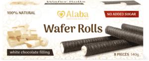 ALABA WAFER ROLLS White chocolate flavor