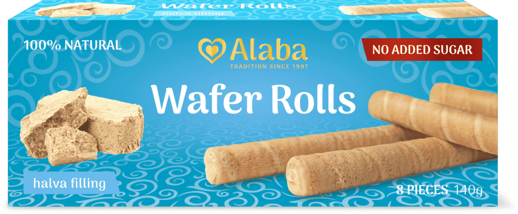 Wafer rolls Halva filling
