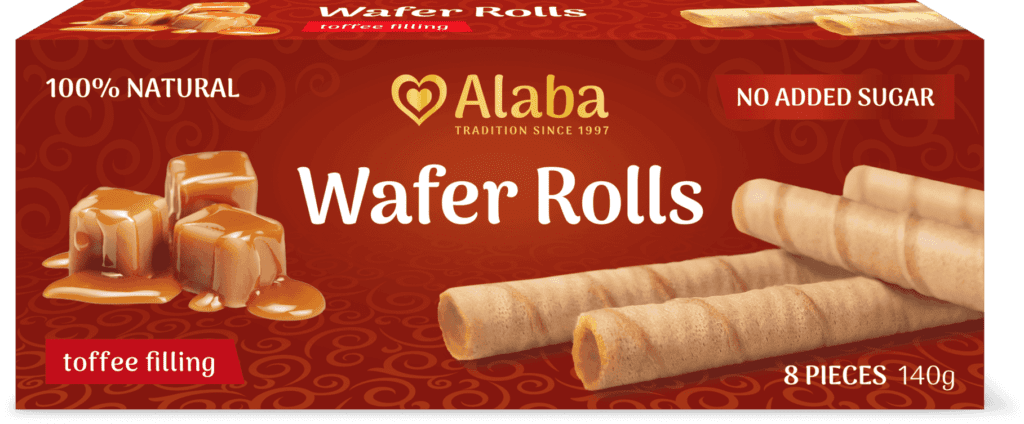 Wafer rolls Toffee filling