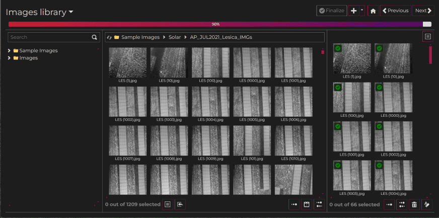 The image shows an image library where users upload their thermal images.