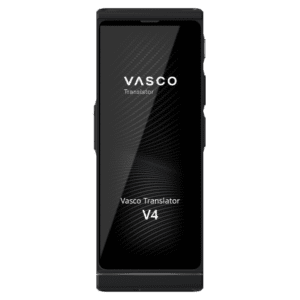 The photo shows the Vasco Translator V4 in the Black Onyx version.






