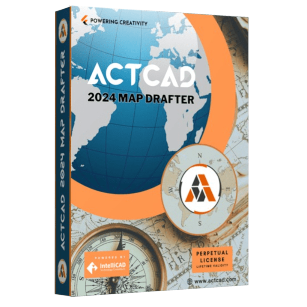 ActCAD 2024 Map Drafter (CAD software with a perpetual license  ESD)