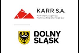 logo Karkonoskiej Agencji Rozwoju Regionalnego z herbem Dolnego Śląska