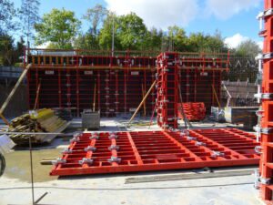 Bau-form formwork on construction site