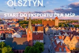 rynek w Olsztynie i napis stard do eksportu MŚP