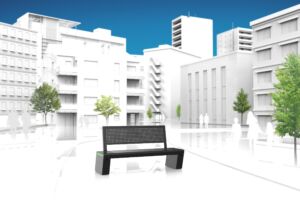 Seedia City: the flagship bench with a unique urban design.
NewUrban: featuring a wooden seat and backrest.