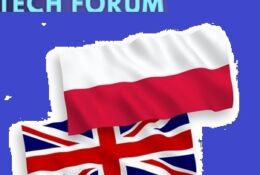 tytuł wydarzenia i flagi Polska i UK