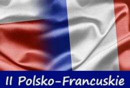 flagi Polski iFrancji z napisem