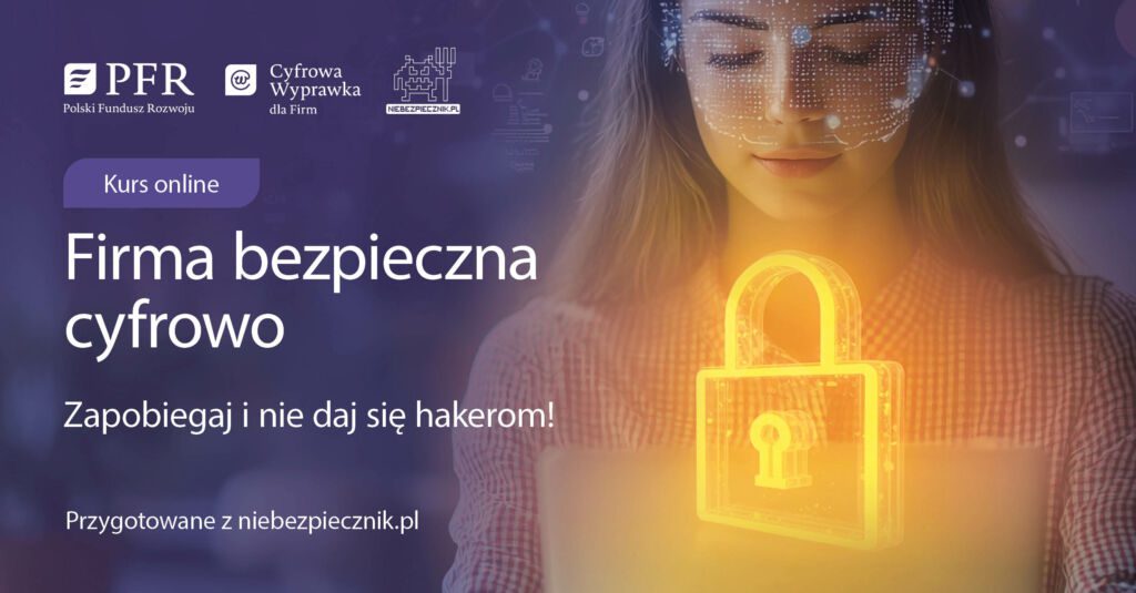 Grafika do kursu online "Firma bezpieczna cyfrowo"