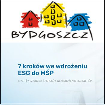 napis Bydgoszcz z grafiką budynków