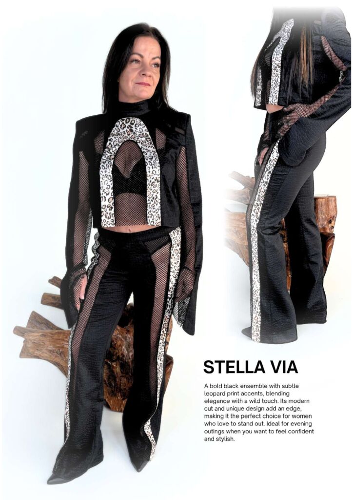 Stalla Via set, a bold set with a top and pants.